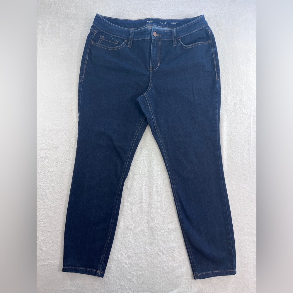 Crown & Ivy Dark Blue Skinny Jeans